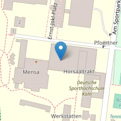 Zentralbibliothek der Sportwissenschaften Köln auf Open Street Map Karte