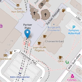Stadtteilbibliothek Chorweiler – Köln auf Open Street Map Karte