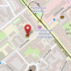 Bibliothek der Hochschule München auf Open Street Map Karte