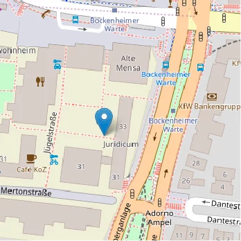Bibliothek Kunstgeschichte/Städelbibliothek & Islamische Studien in Frankfurt am Main auf Open Street Map Karte