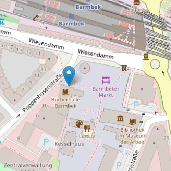 Bücherhalle Barmbek – Hamburg auf Open Street Map Karte