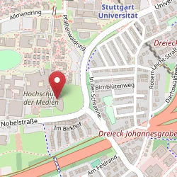 Bibliothek der Hochschule der Medien – Stuttgart auf Open Street Map Karte