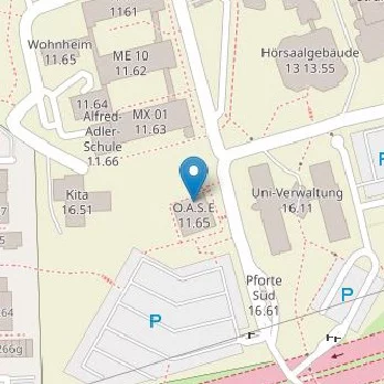 Oase Bibliothek auf Open Street Map Karte