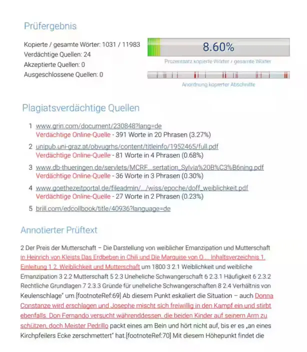 Prüfergebnis